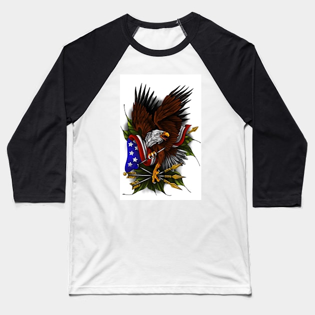 Patriot Baseball T-Shirt by DarkHorseBailey